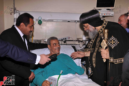 جانب من زايرة البابا تواضروس للمصابين 