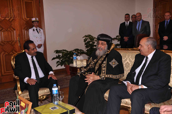 البابا تواضروس خلال لقائه بالقيادات الأمنية بمديرية أمن الاسكندرية 