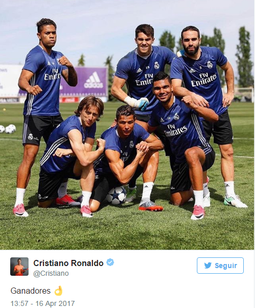 رونالدو مع لاعبى ريال مدريد