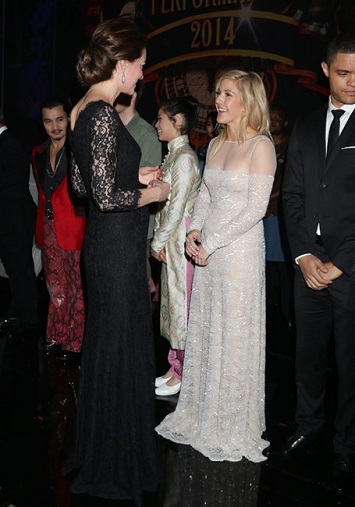 ايلي جولدينج مع كيت ميدلتون عام 2014