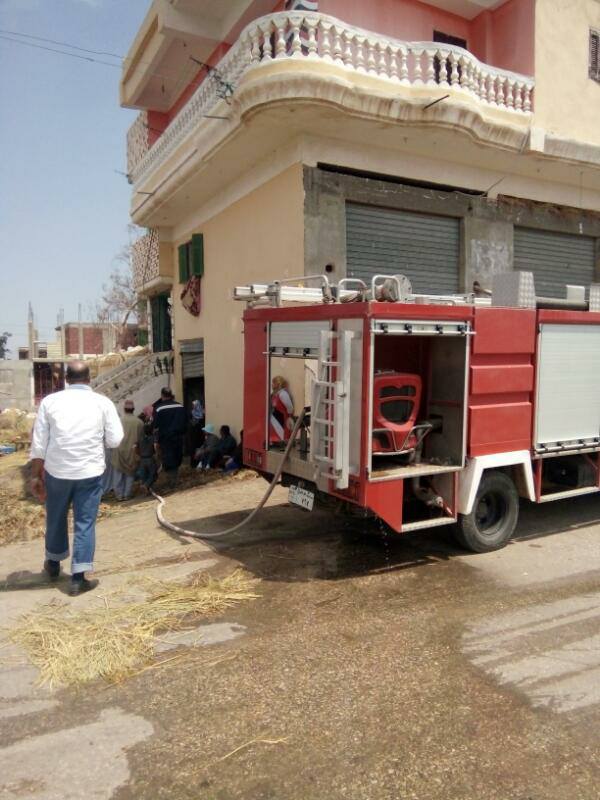 حريق بقرية فدان الفقي بكفر الشيخ