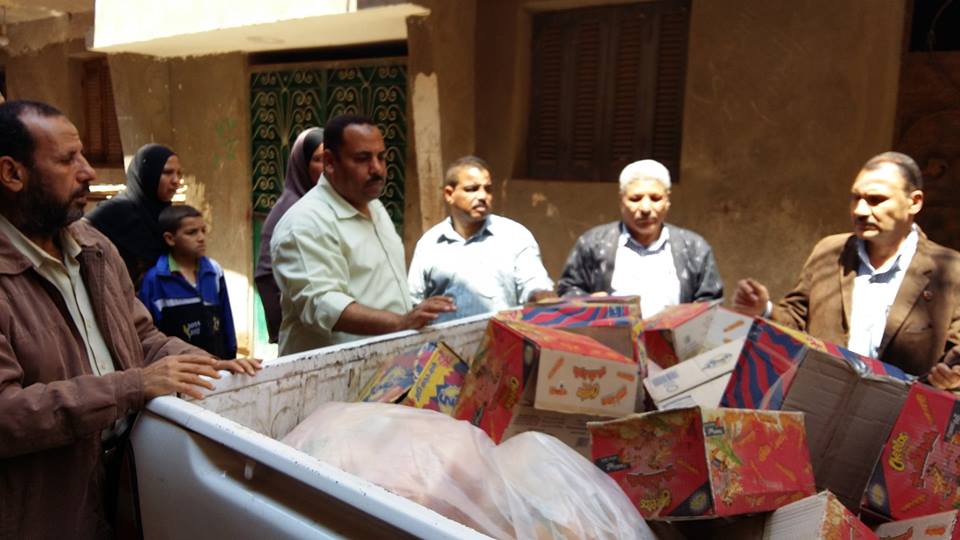 ضبط منتجات غذائية ببنى سويف