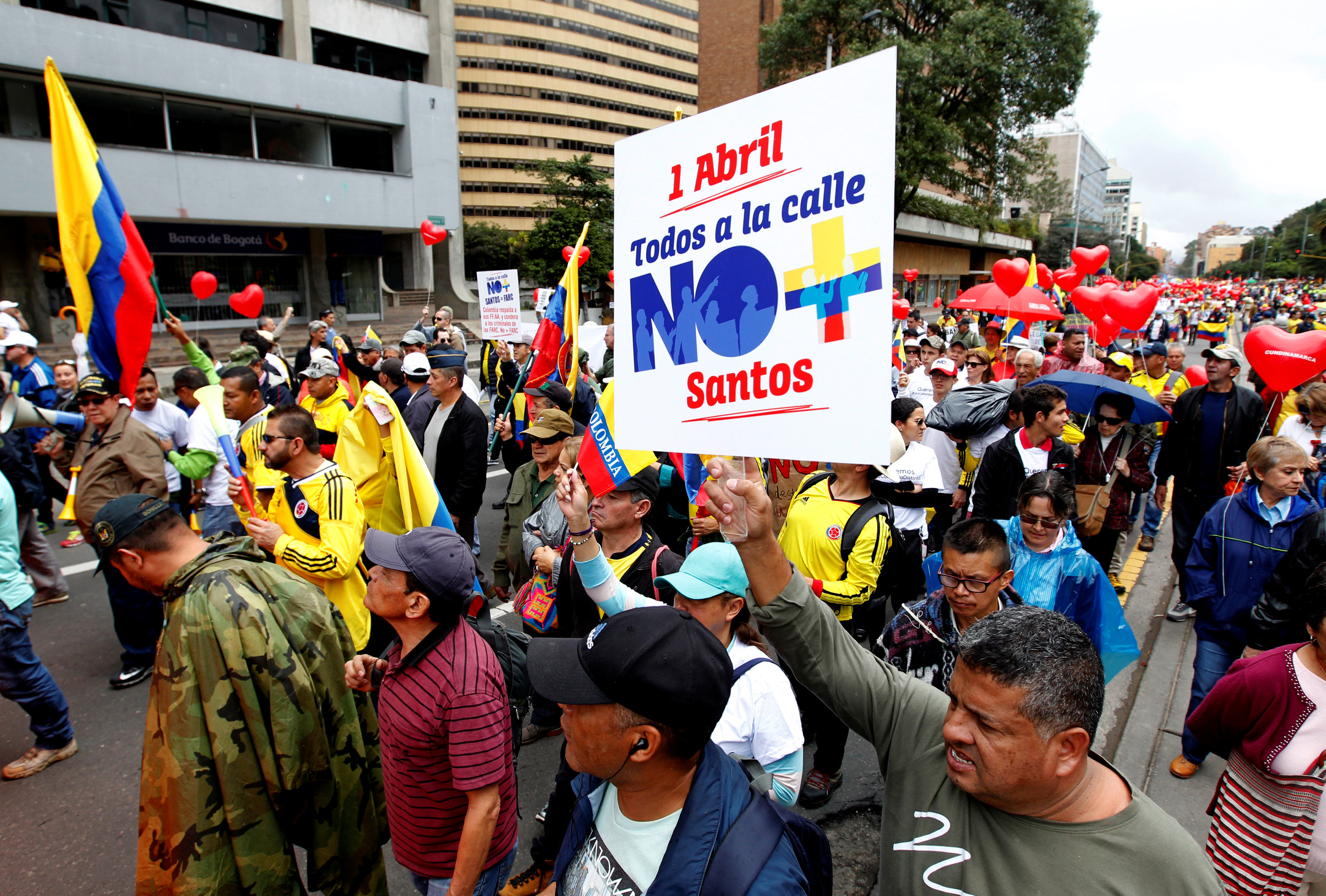 مظاهرات ضد الرئيس الكولومبى