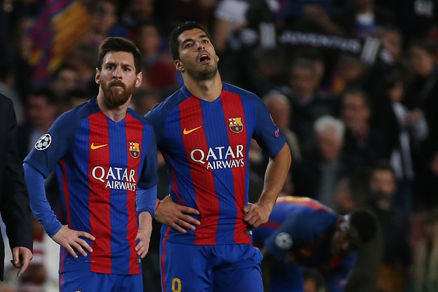 حزن ميسي وسواريز بعد وداع دورى الابطال حزن ميسي وسواريز بعد وداع دورى الابطال