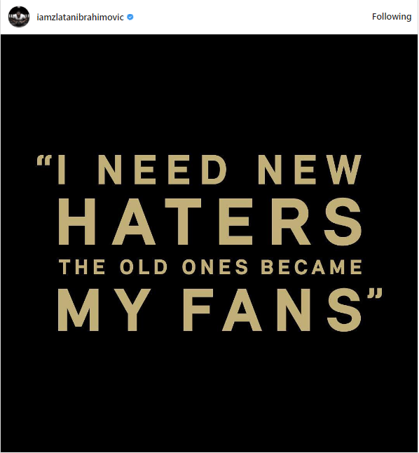 تغريدة ابراهيموفيتش