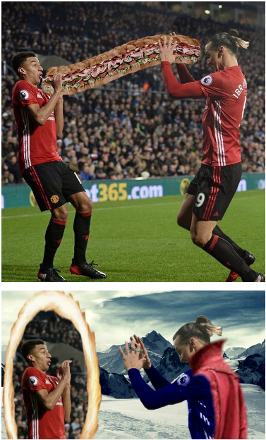 احتفال ابراهيموفيتش مع لينيجارد