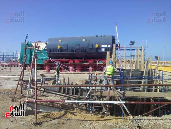  العمل مستمر بمحطة كهرباء البرلس العملاقة