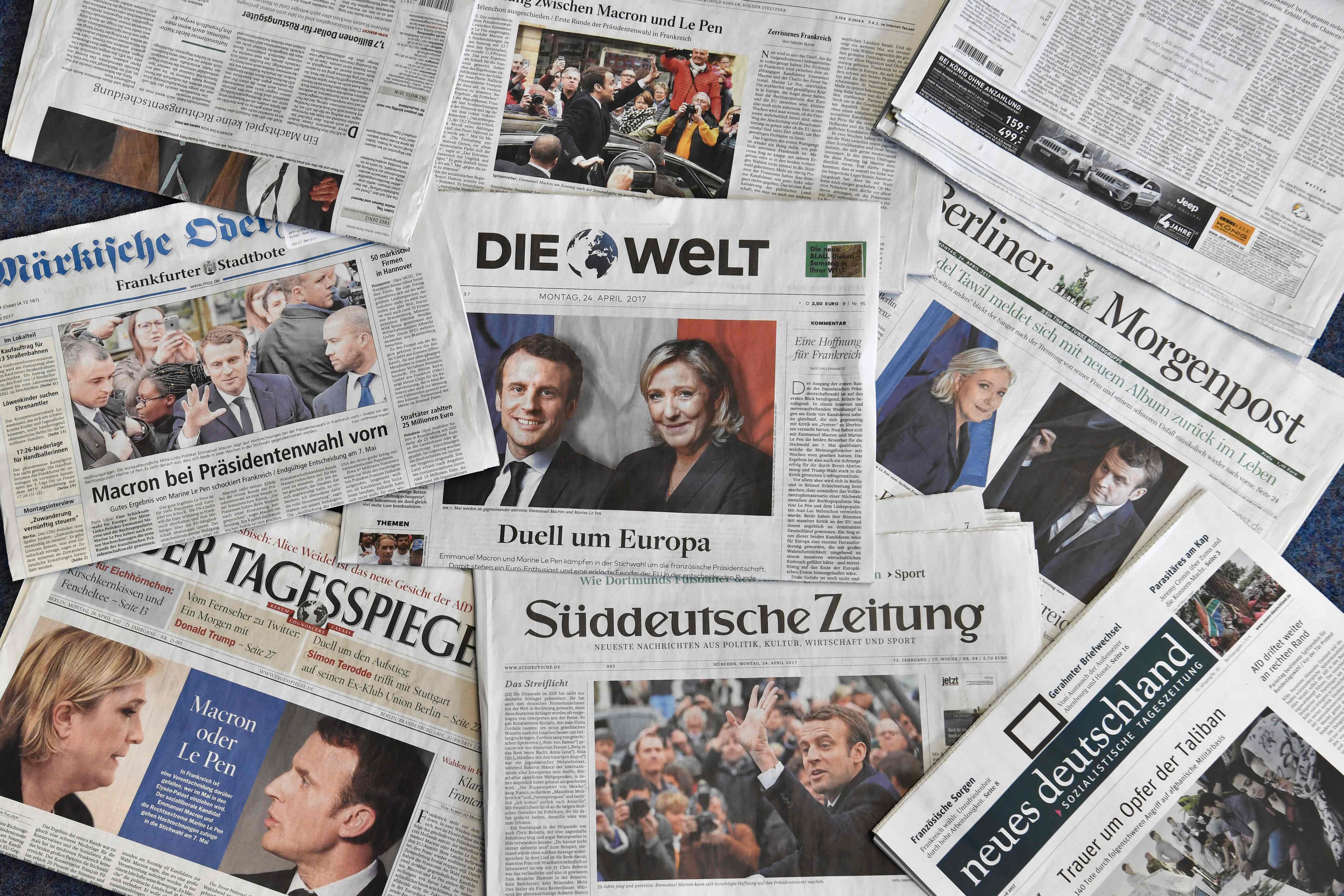 المتنافسان فى الجولة الثانية لرئاسة فرنسا فى الصحف الألمانية