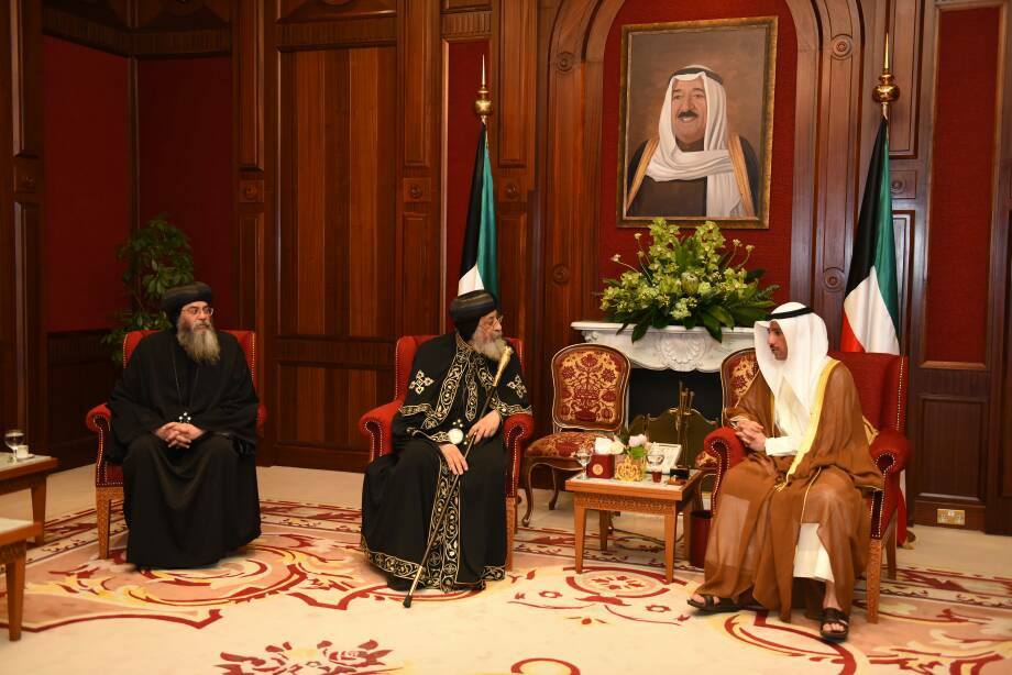 رئيس مجلس الأمة الكويتى يستقبل البابا تواضروس (1)