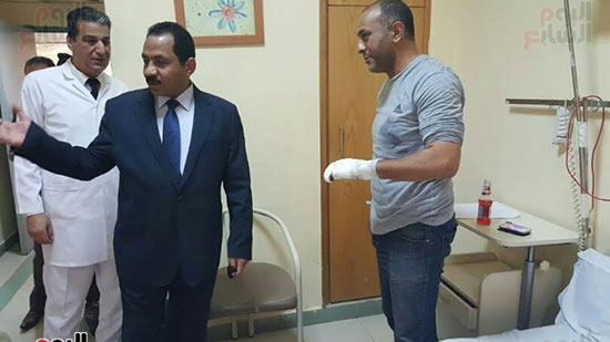 زيارة مدير أمن الإسكندرية مصابى الشرطة