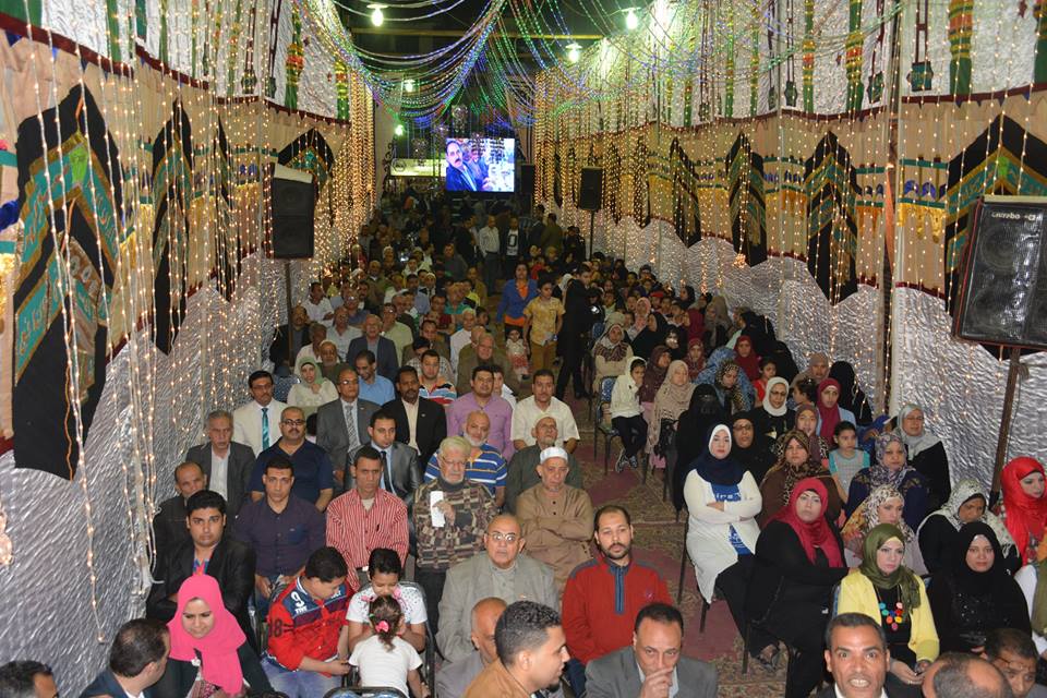  الحضور من أهالى شبرا الخيمة باحتفالية الإسراء والمعراج