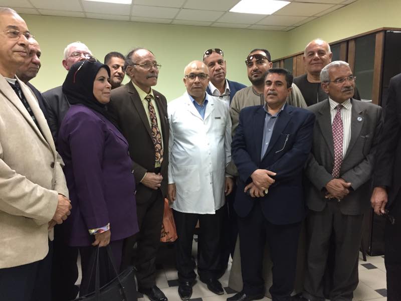 وفد الجمعية مع الدكتور جمال موسى مدير مستشفى طنطا العالمى