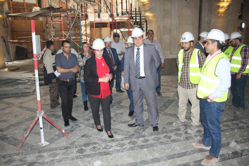 الدكتور أحمد الشوكى وعايدة عبد الغنى يتابعون مشروع تطوير مبنى باب الخلق