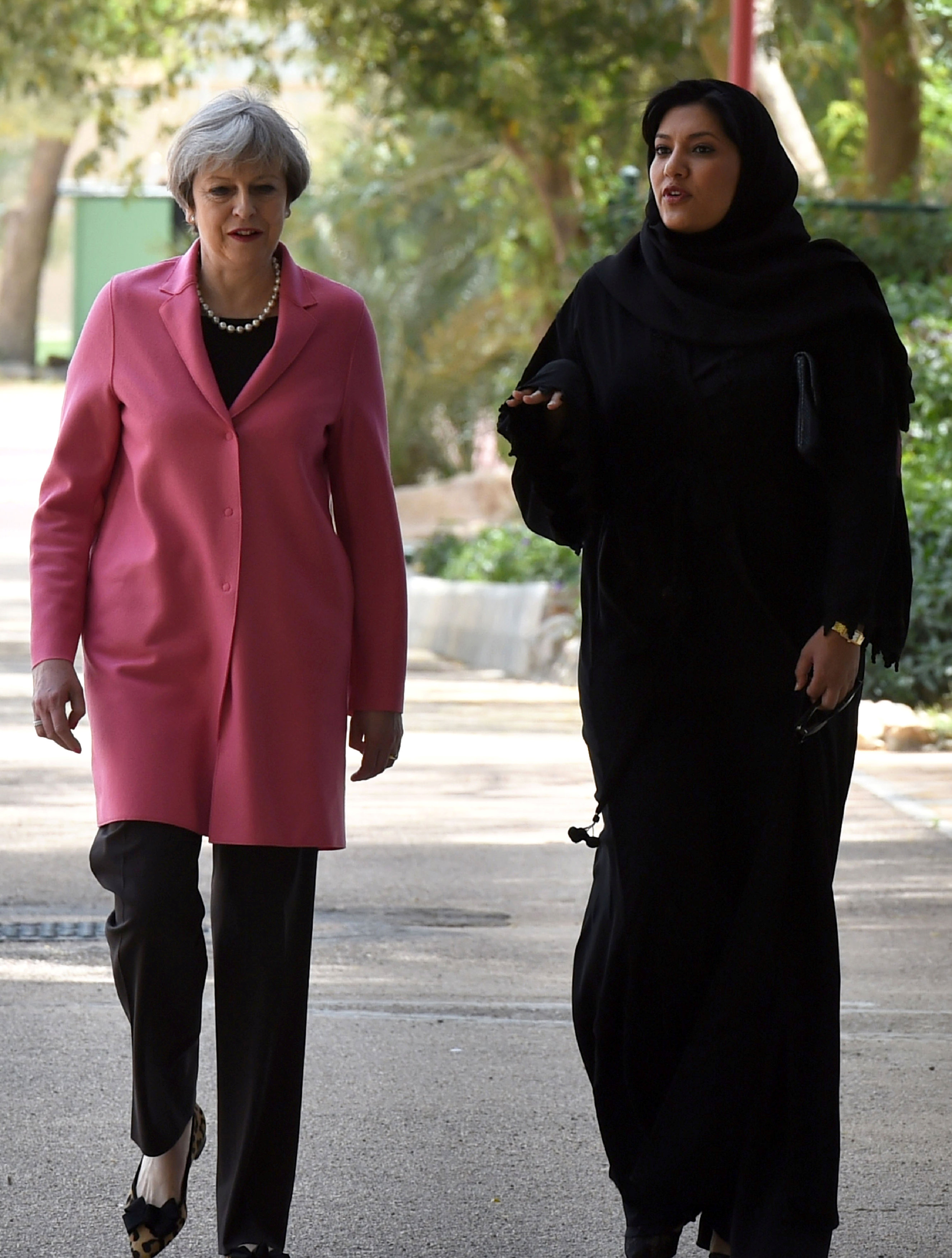 تريزا ماى مع الأميرة ريما بنت بندر بن سلطان