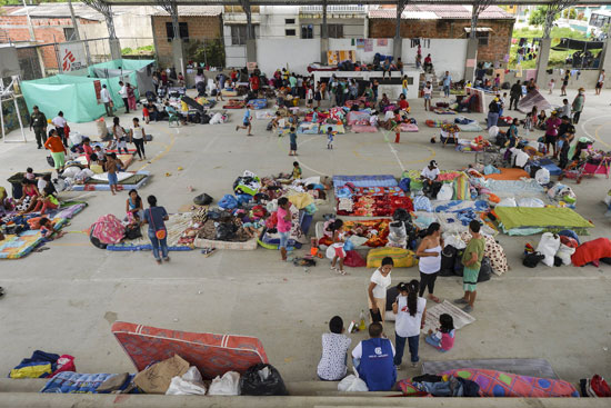 الحكومة الكولومبية توفر مأوى للمتضررين من أثار الانهيارات الأرضية