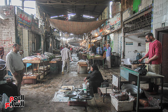 ركود فى حركة البيع  بسوق السمك