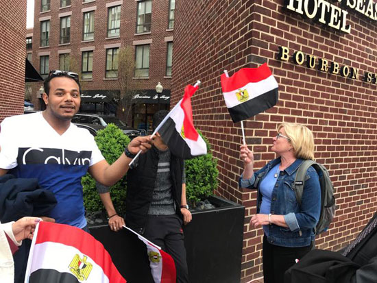 مصريون ينظمون وقفه تاييد للسيسى بواشنطن (2)