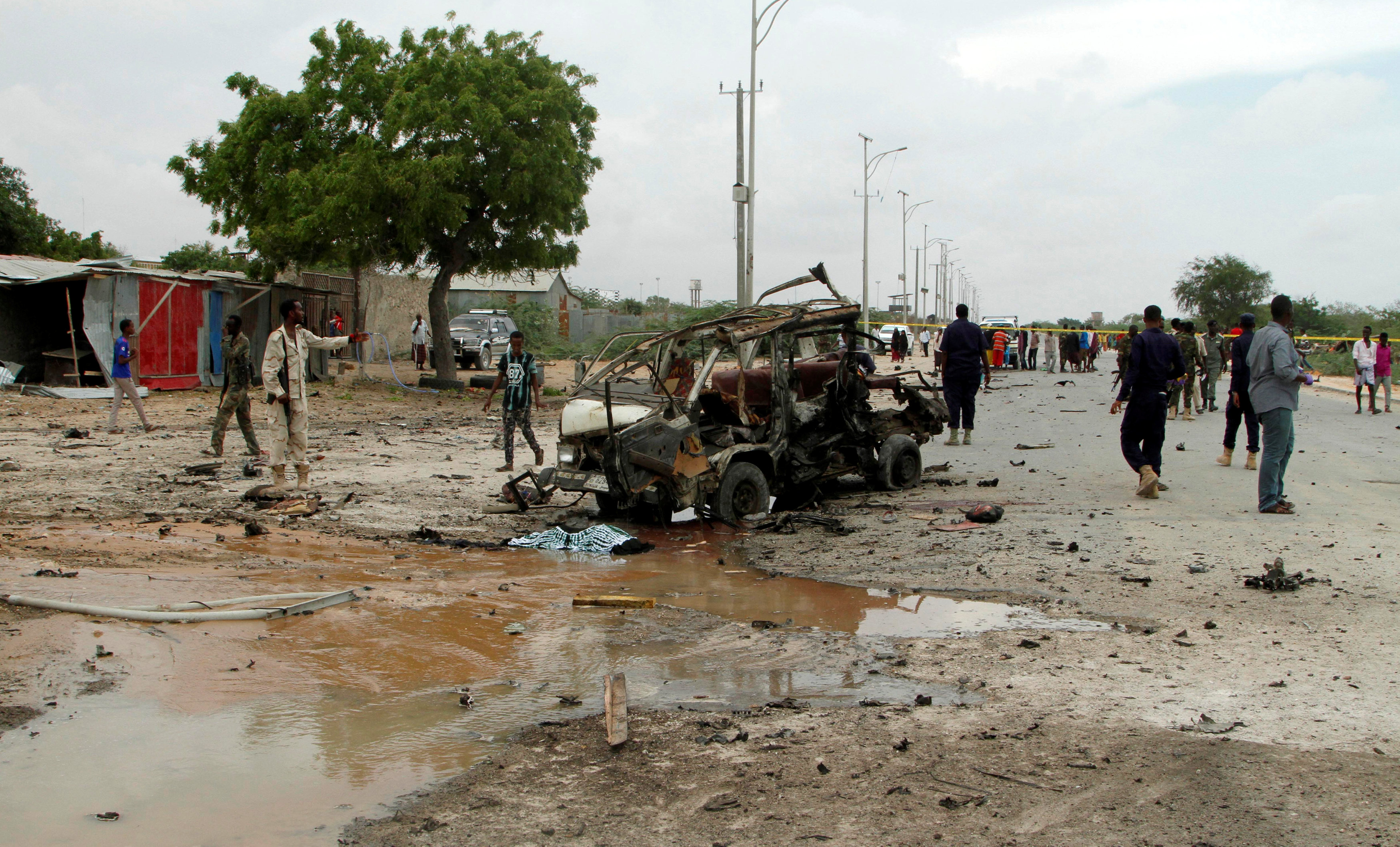 جانب من خسائر انفجار الصومال