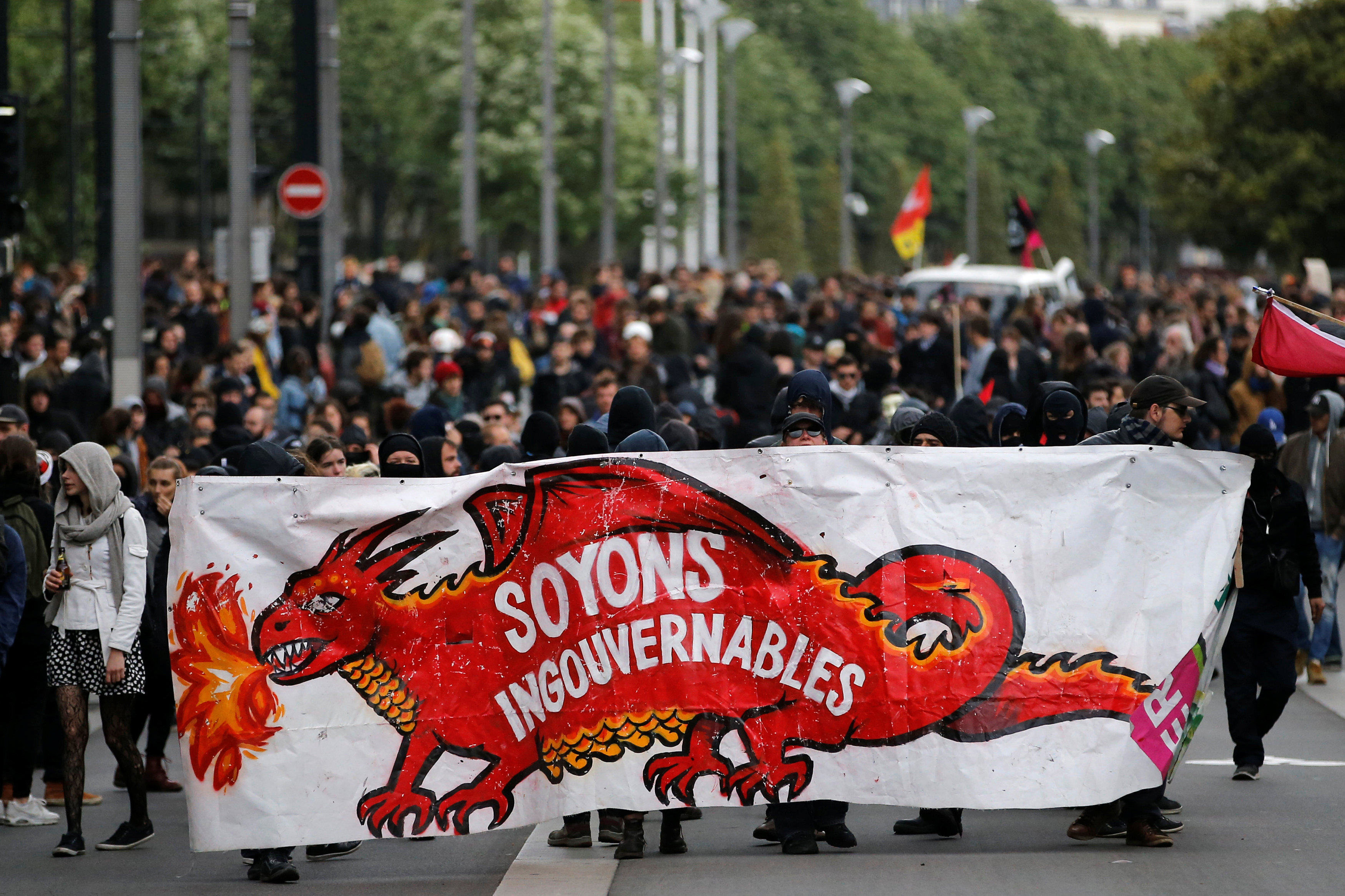مسيرات احتجاجية يوم عيد العمال بباريس