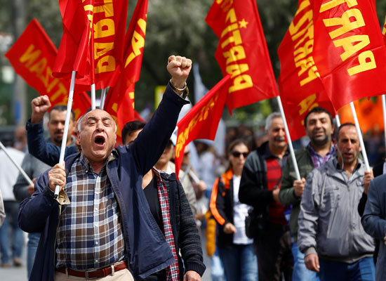مسيرة فى اسطنبول بمناسبة عيد العمال