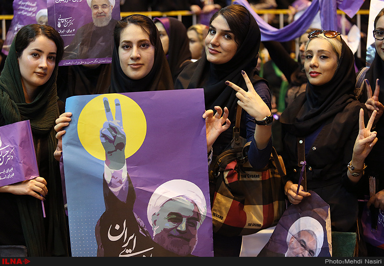النساء الإيرانيات فى الدعاية الانتخابية