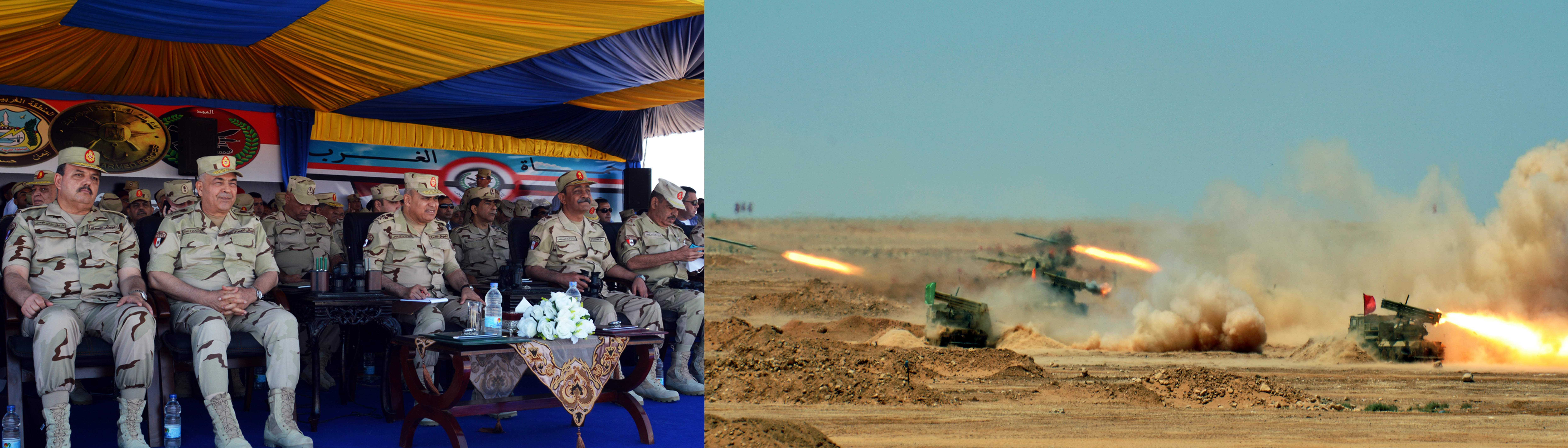 قادة القوات المسلحة يحضرون البيان العملى للمدفعية