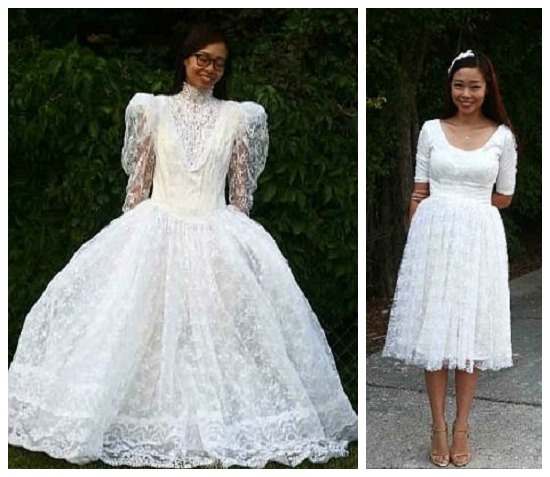 تحويل فستان الزفاف لفستان جديد