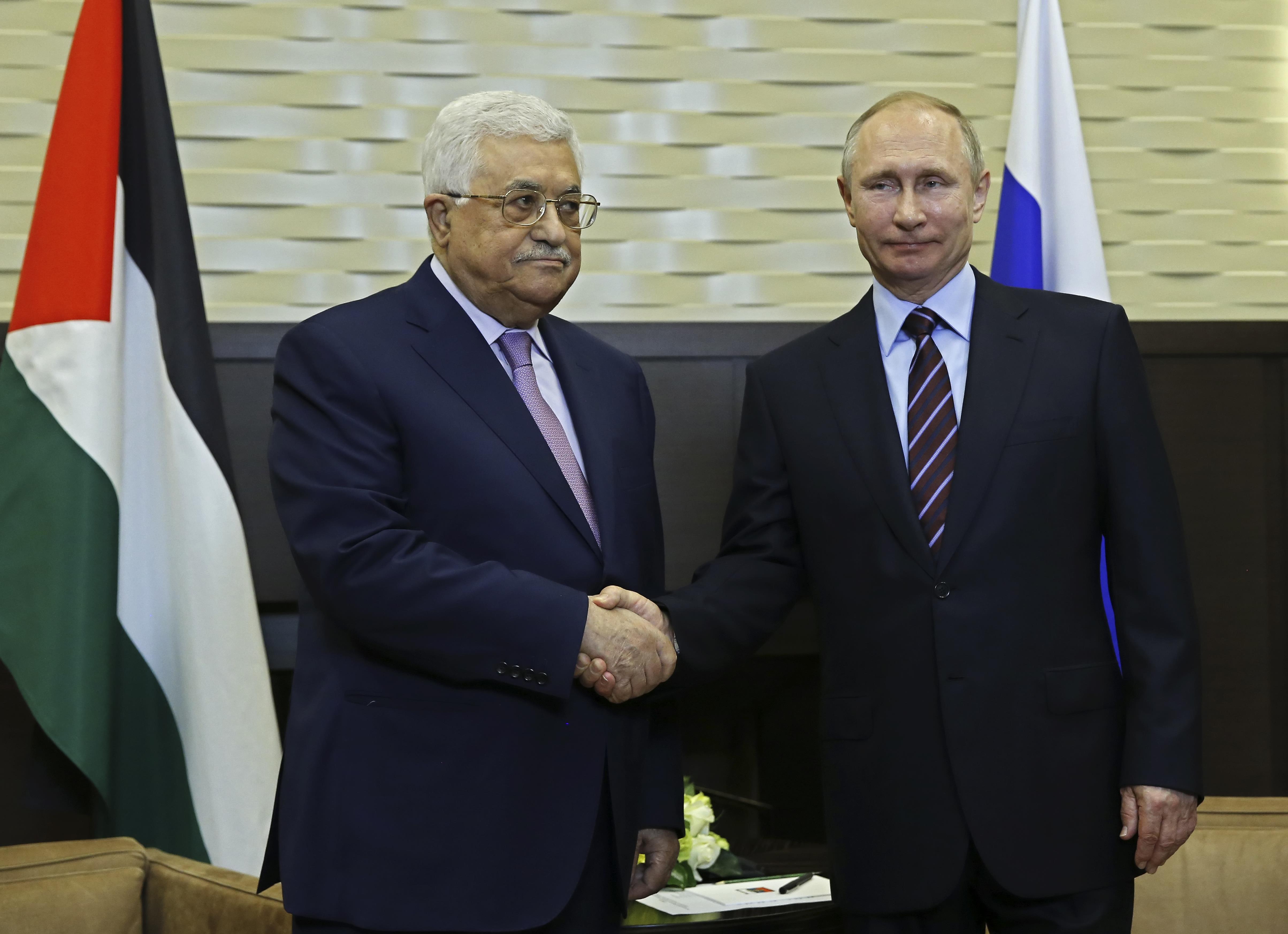 الرئيس الفلسطينى والرئيس الروسى فلاديمير بوتين