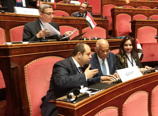 على عبد العال أمام الجمعية البرلمانية للاتحاد من أجل المتوسط  (2)