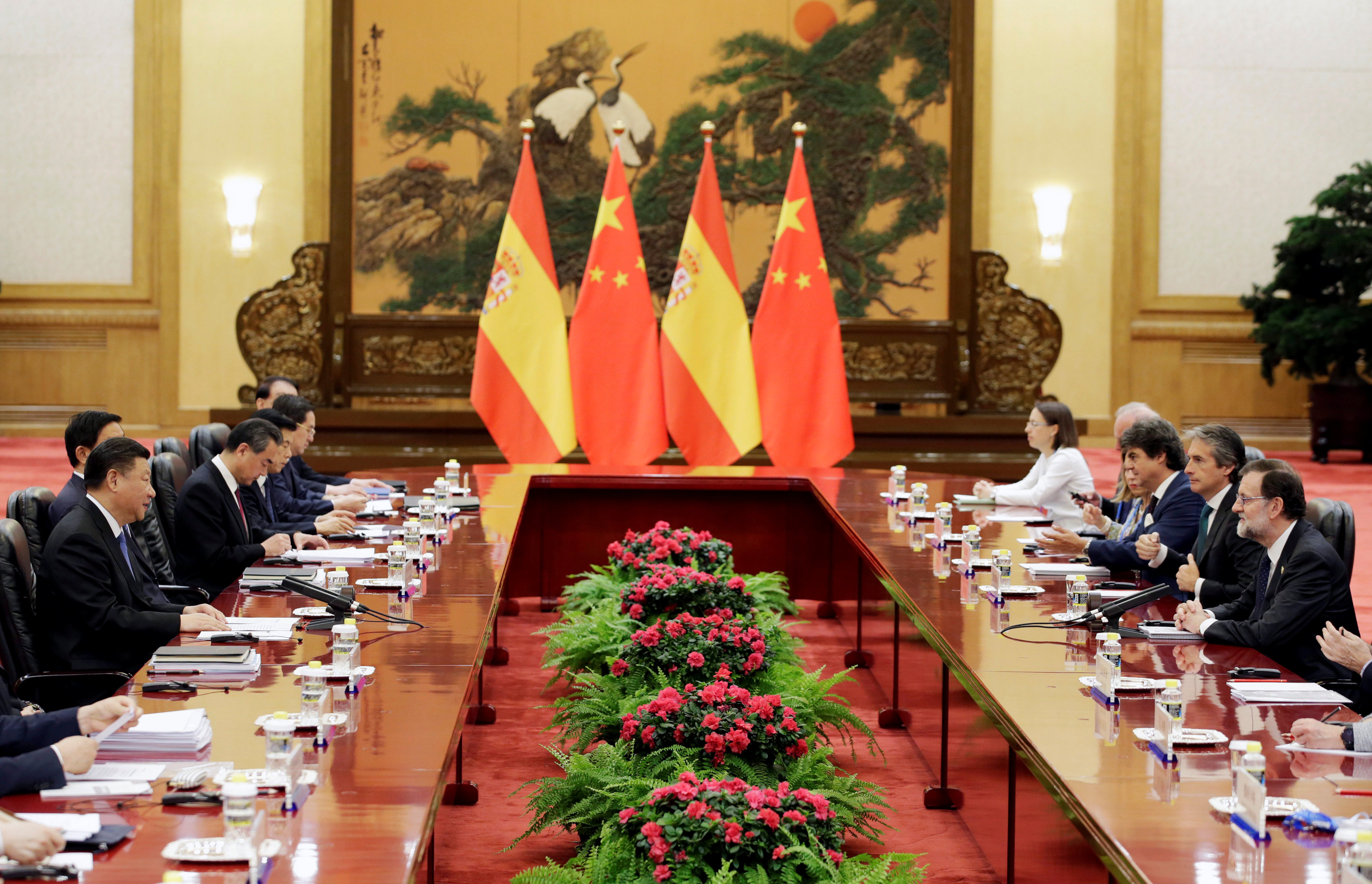 اجتماع بين الوفد ورئيس الوزراء الاسبانى ورئيس الصين