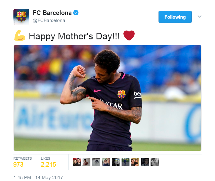 حساب برشلونة على تويتر