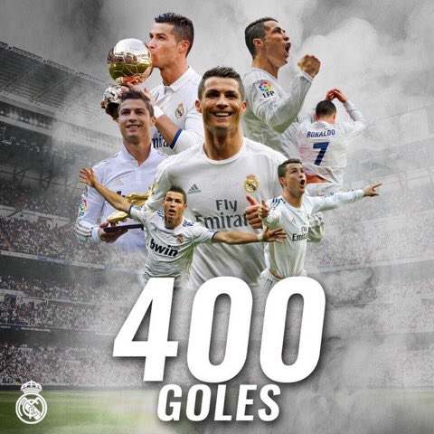 رونالدو يسجل 400 هدفاً مع ريال مدريد