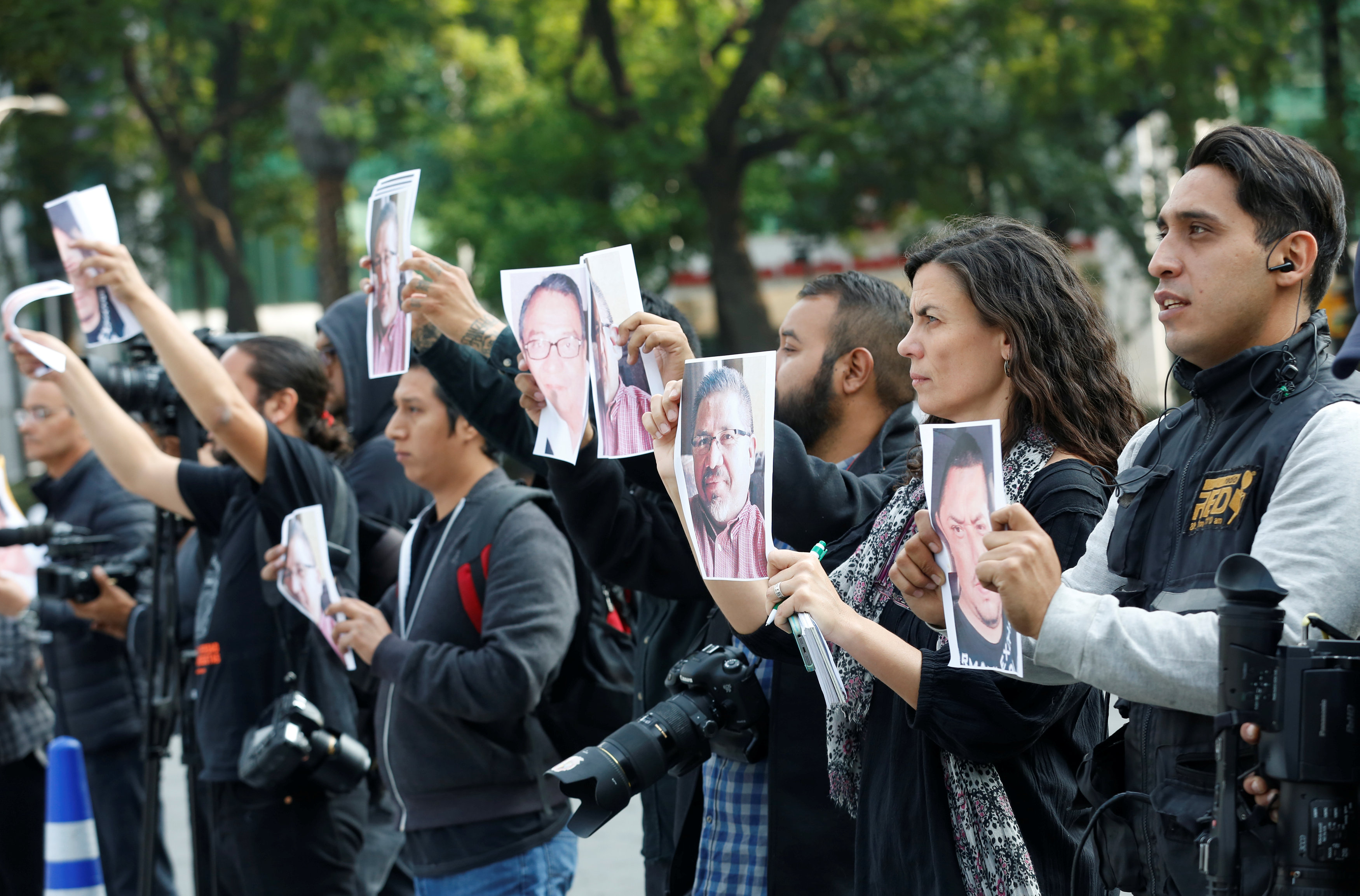 جانب من تظاهرات الصحفيين المكسيكيين