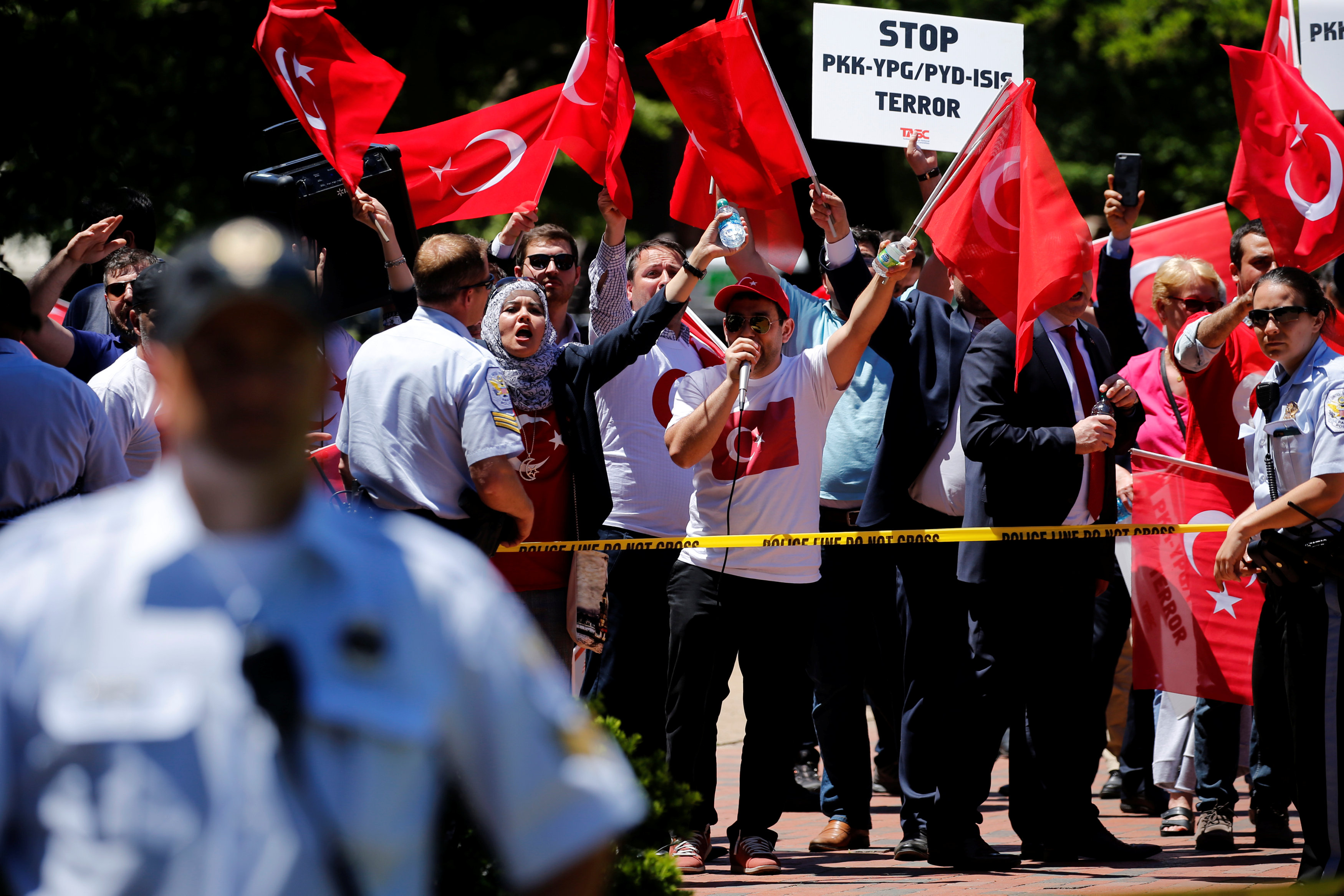 جانب من التظاهرات ضد اردوغان