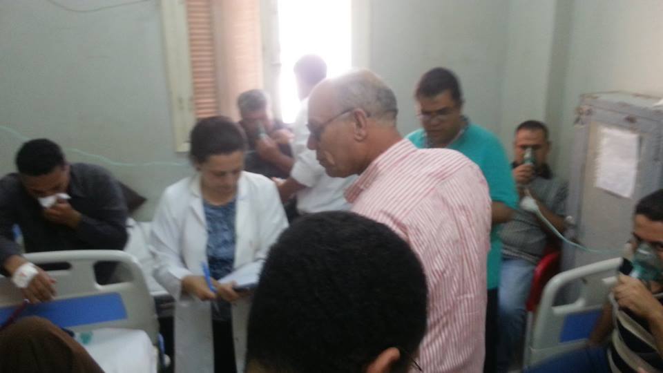 رئيس مدينة سمنود يتابع حالة المصابين بالمستشفى