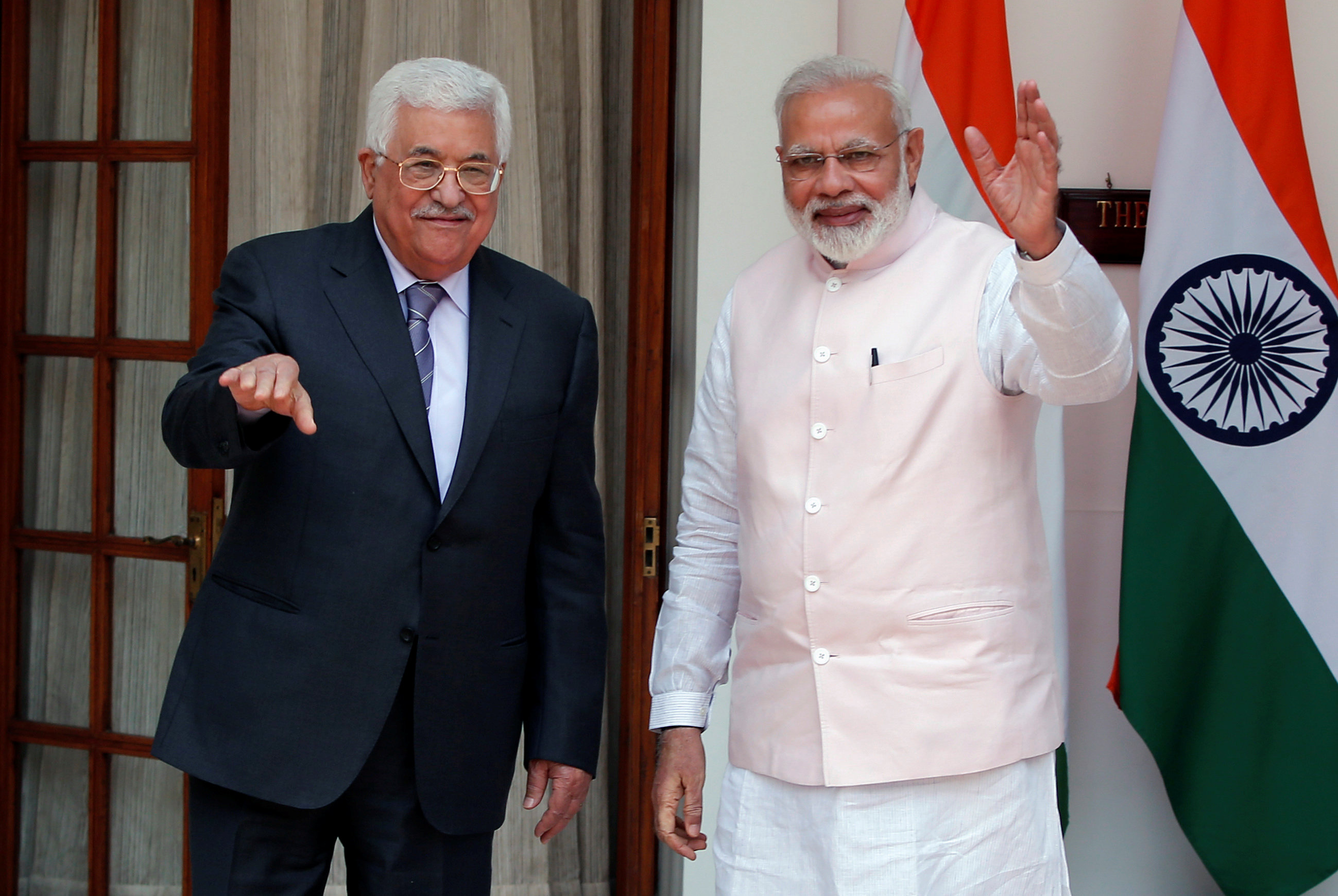 الرئيس الفلسطينى ونظيره الهندى فى نيهودلهى