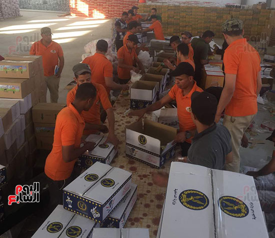 تعبئة كراتين رمضان