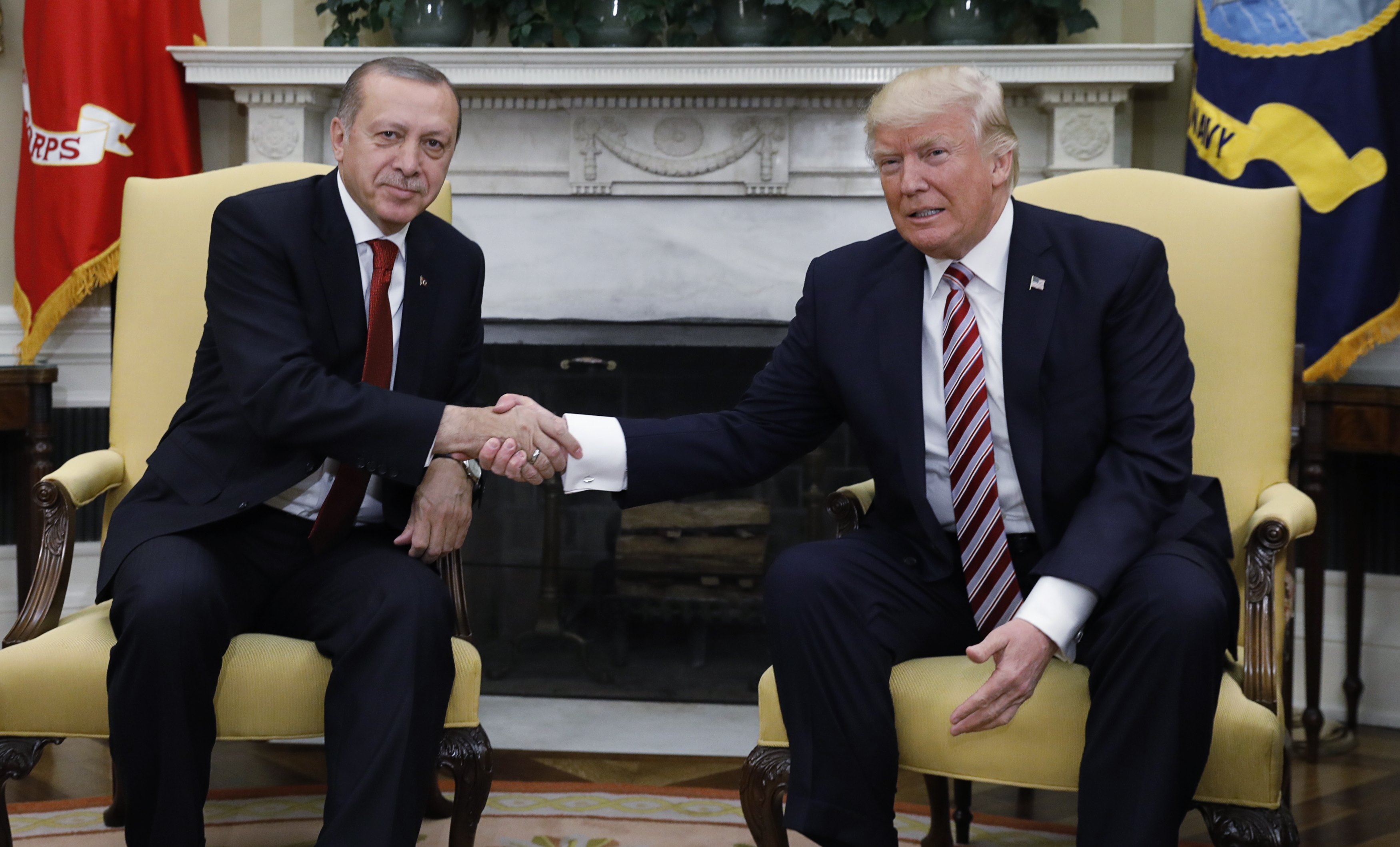 اجتماع الرئيس التركى رجب طيب أردوغان بالرئيس الأمريكى دونالد ترامب