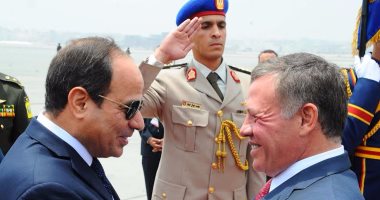 الرئيس عبد الفتاح السيسى والعاهل الأردنى الملك عبد الله بن الحسين