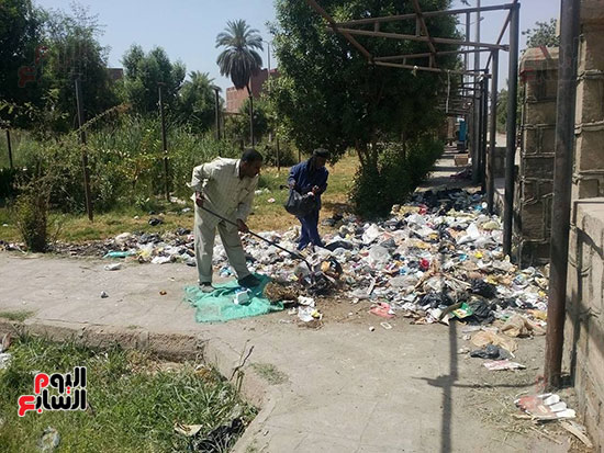 أبناء كوم أمبو بأسوان يرفعون 120 طنًا من القمامة بجهود ذاتية (2)
