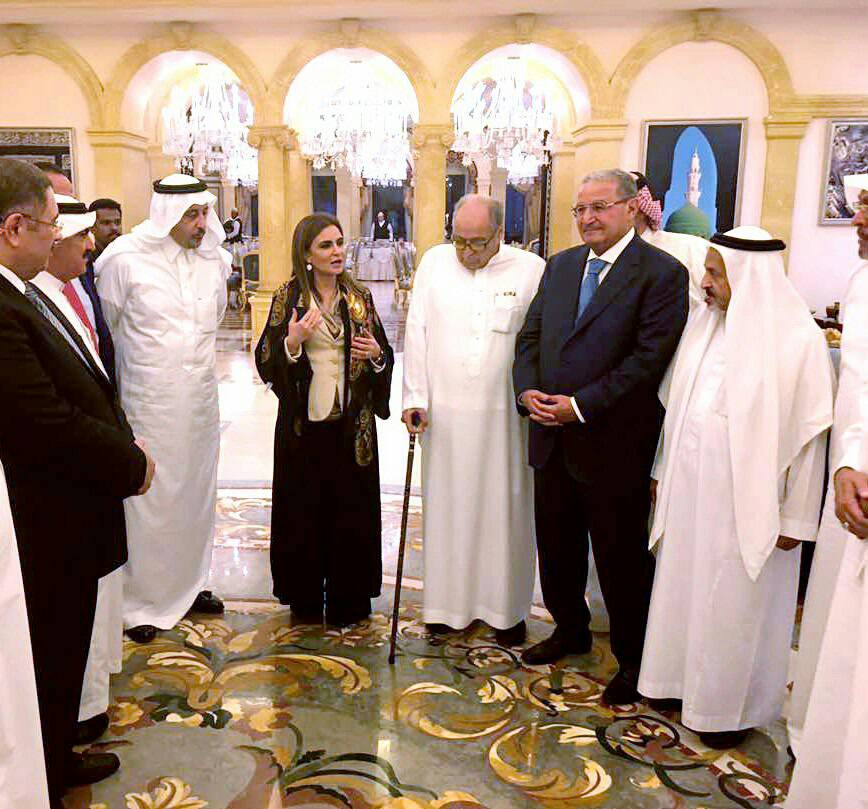 سحر نصر خلال اللقاء مع مستثمرين سعوديين