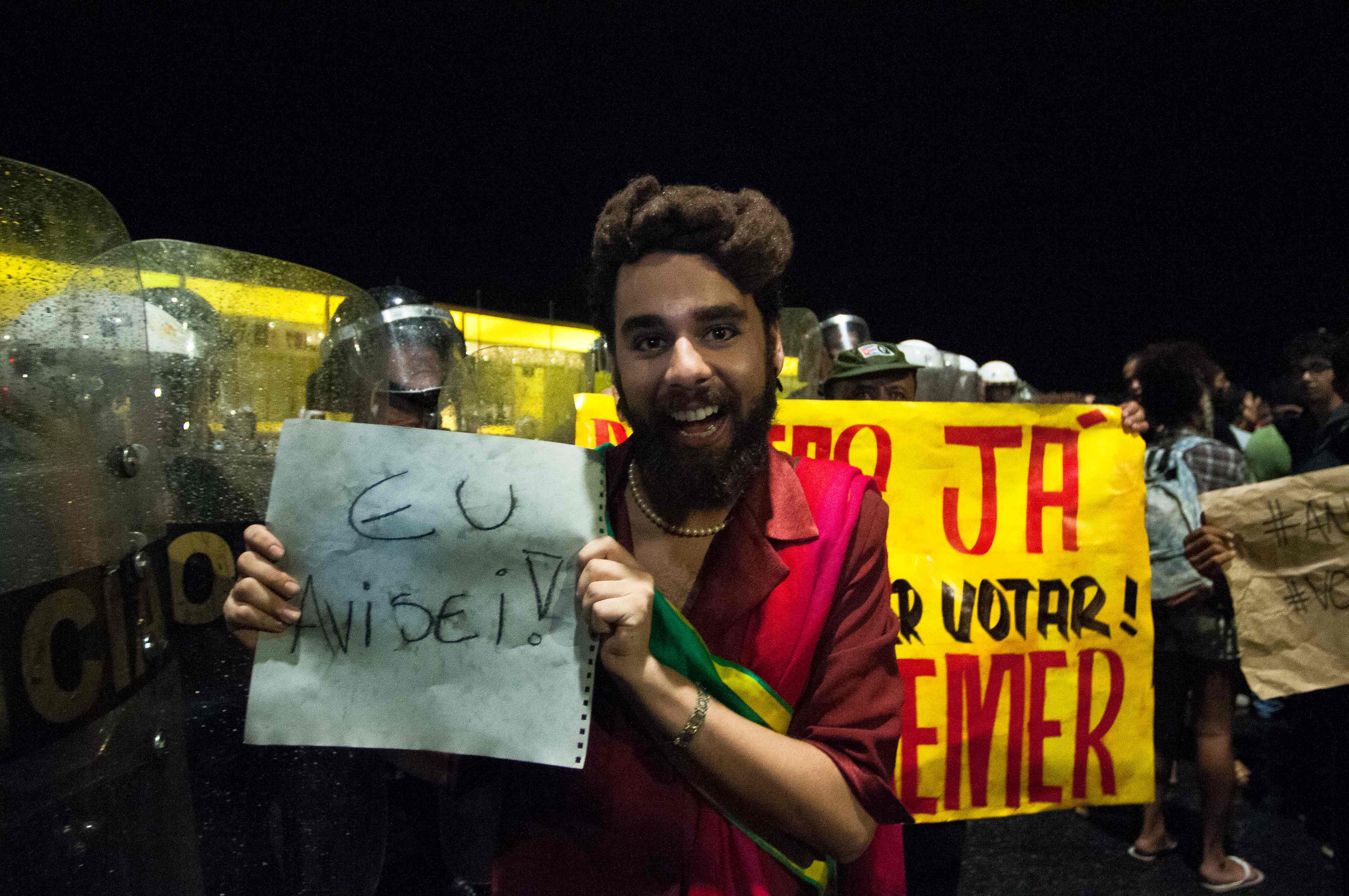 جانب من الاحتجاجات ضد الفساد فى البرازيل