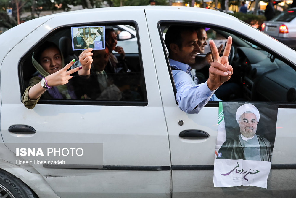 الاحتفالات فى إيران بفوز روحانى