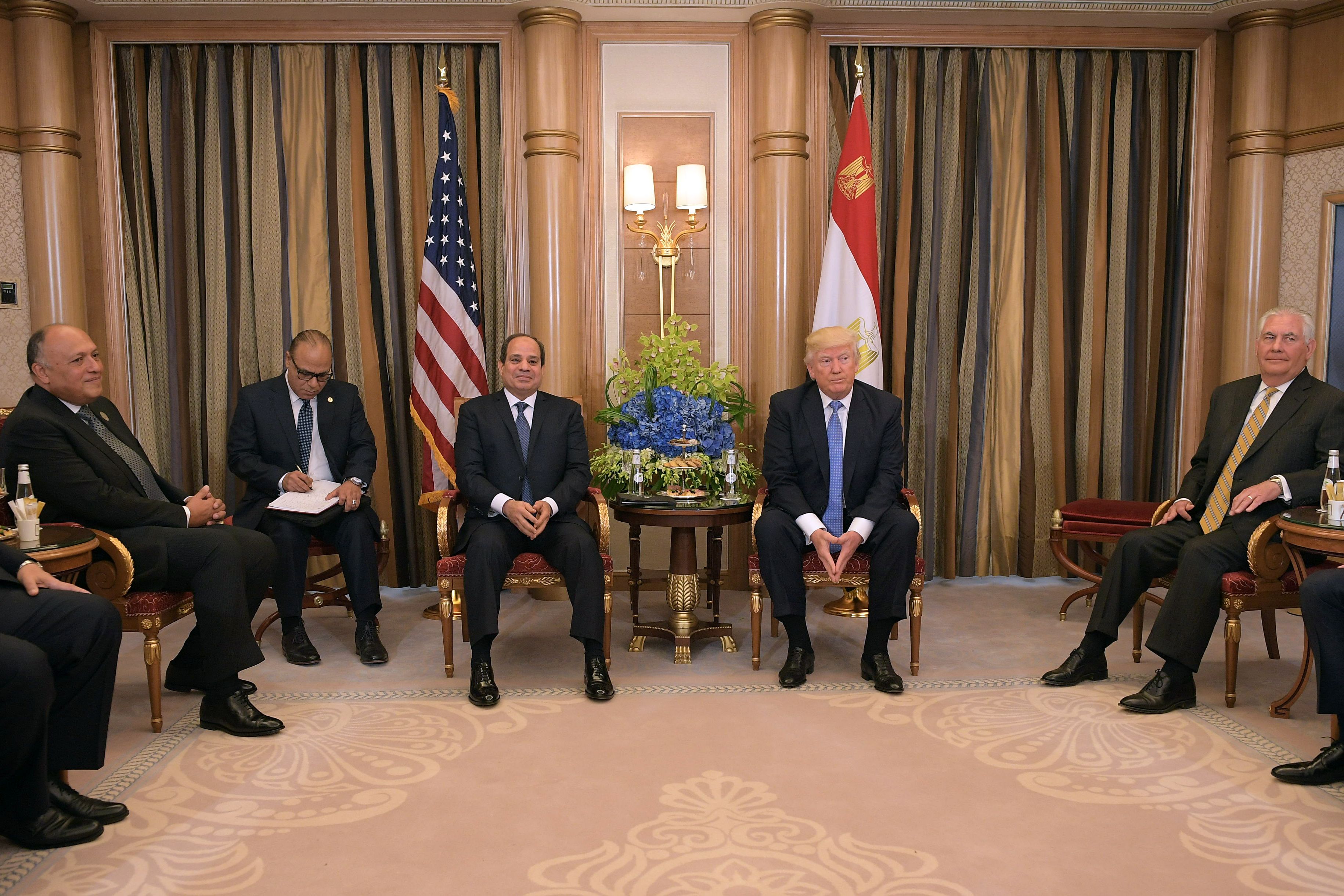 ترامب خلال اجتماعة مع السيسى (2)