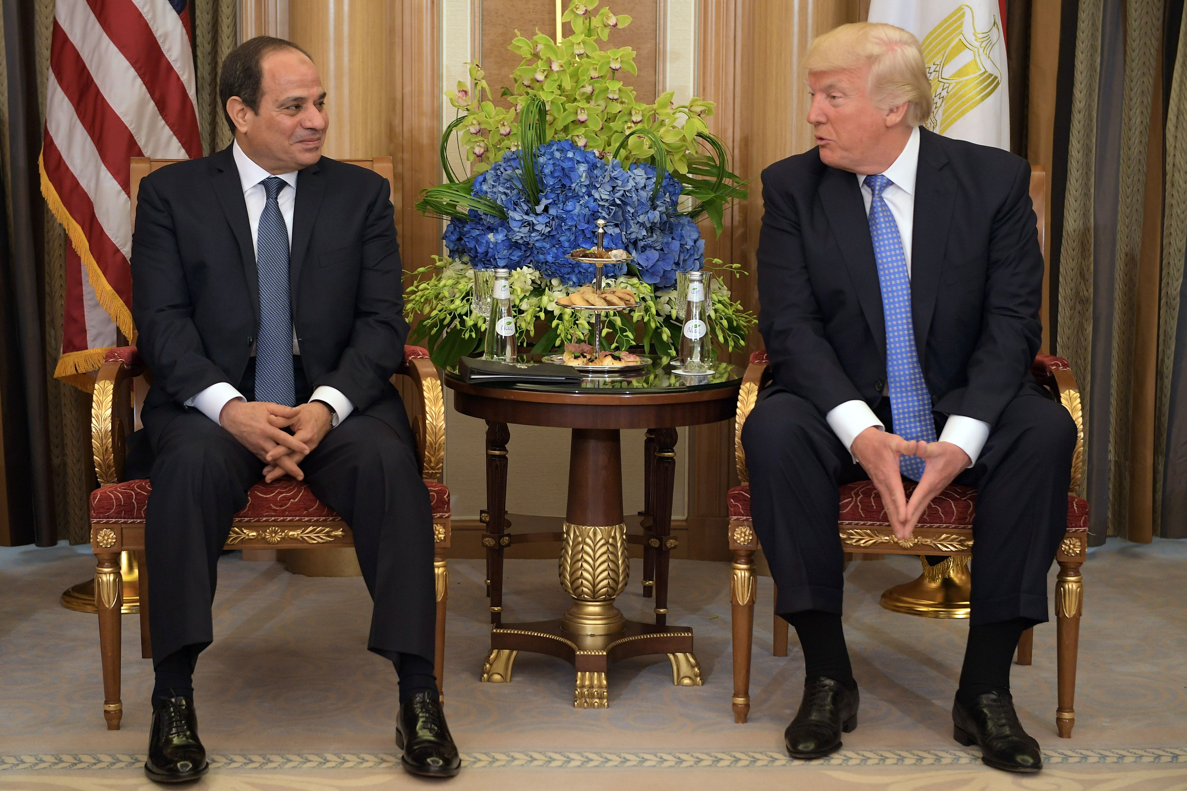 ترامب خلال اجتماعة مع السيسى ترامب خلال اجتماعة مع السيسى