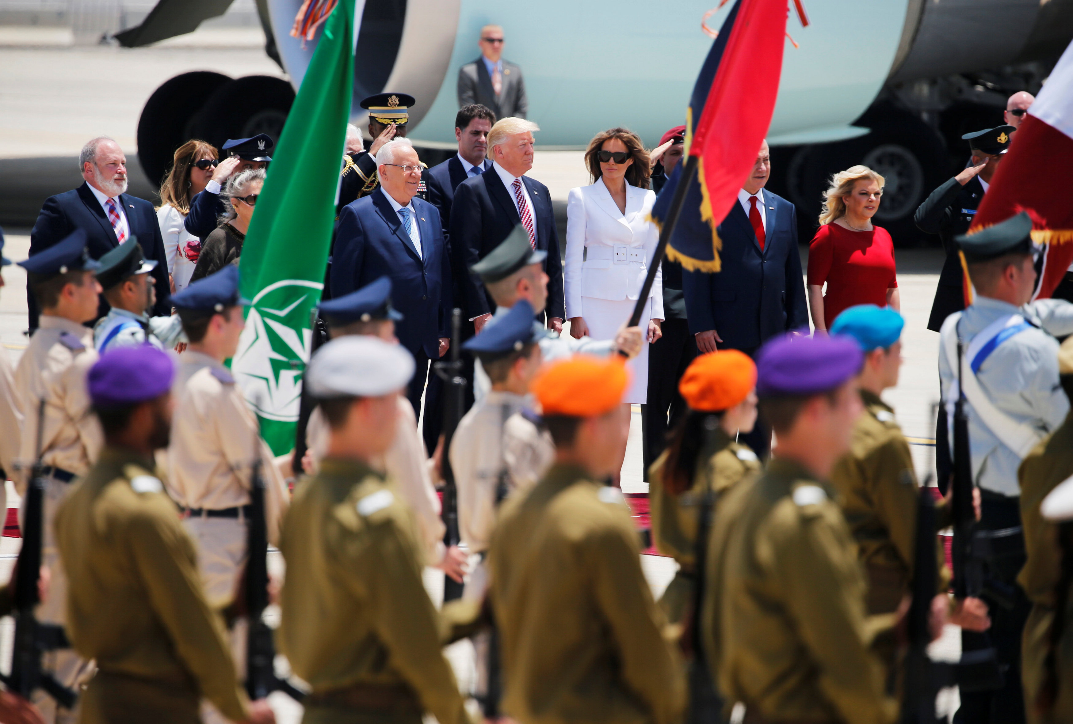 استقبال رسمى لدونالد ترامب فى تل أبيب