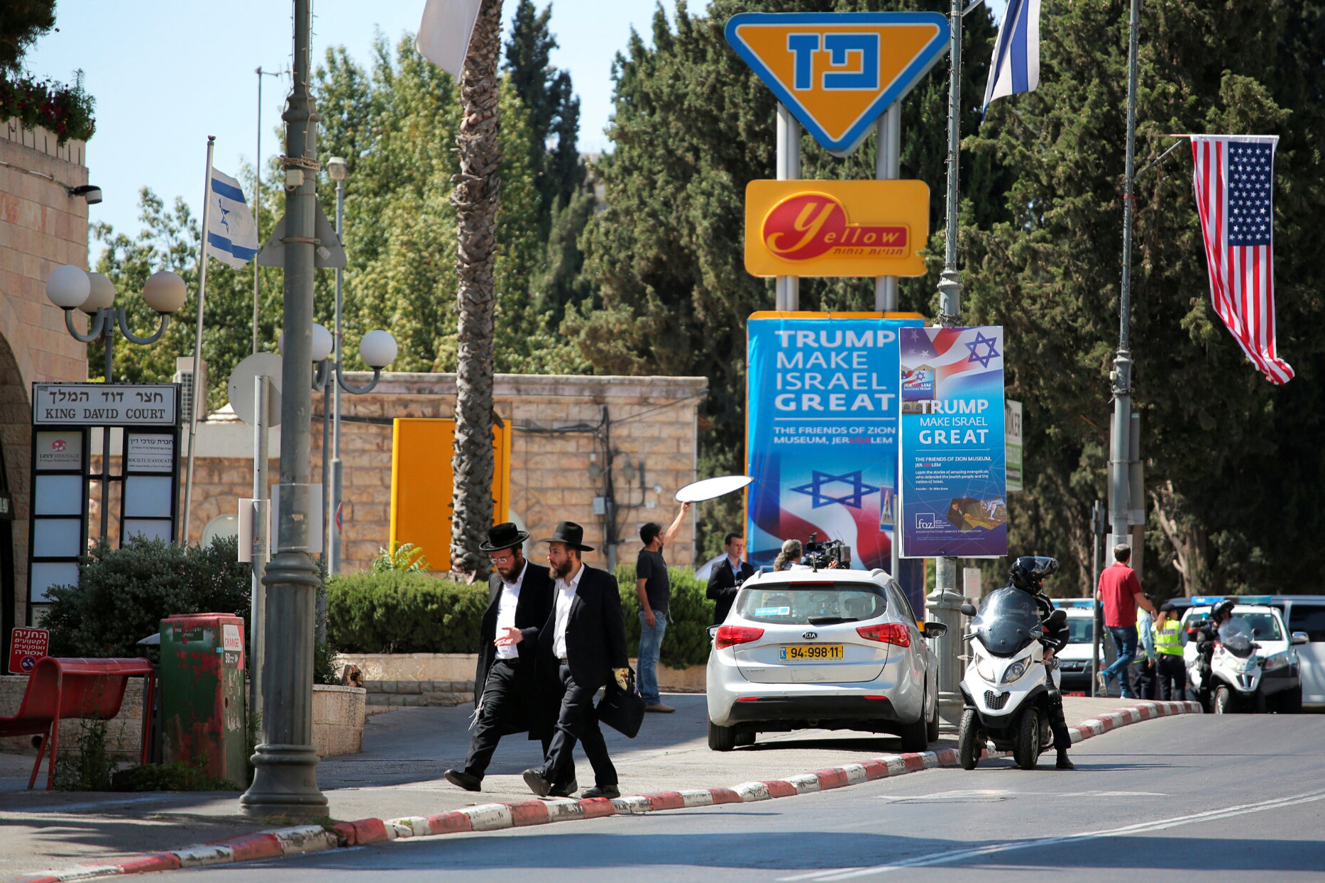محيط فندق الملك داود المخصص لإقامة ترامب خلال زيارة إسرائيل
