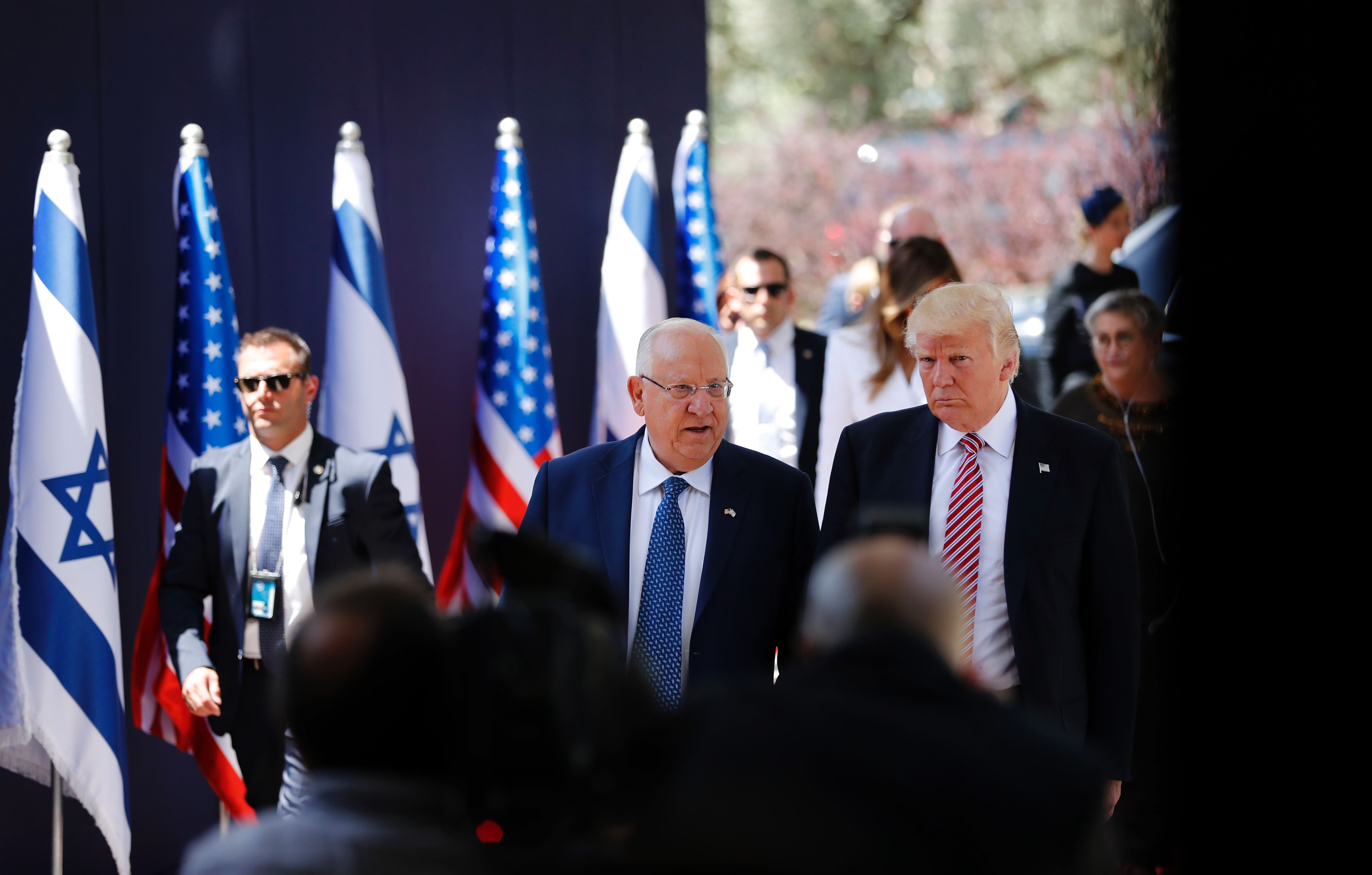 ترامب والرئيس الإسرائيلى فى القدس المحتلة