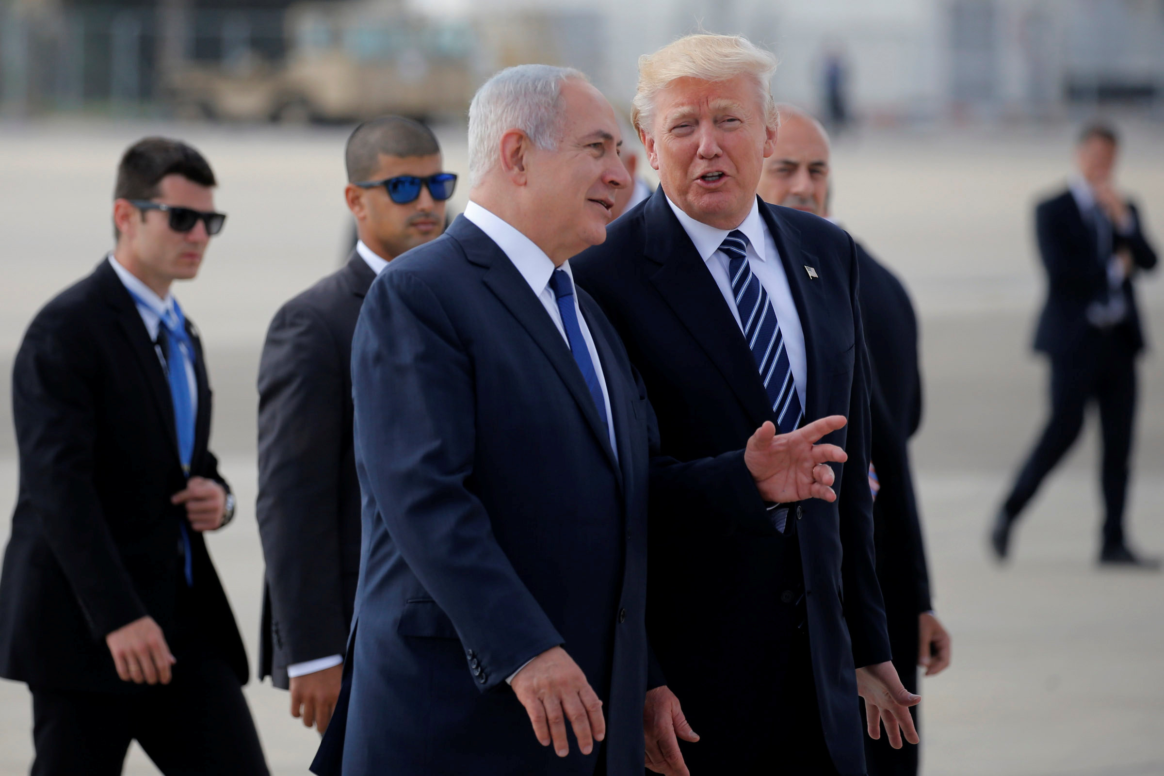 نتنياهو يودع ترامب قبل مغادرته إسرائيل