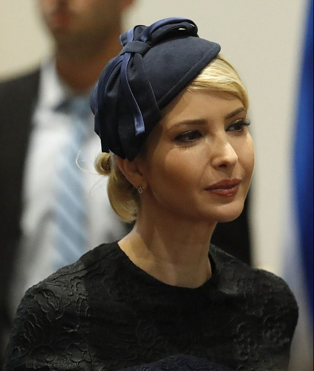 قبعة ايفانكا ترامب خلال زيارة تل أبيب